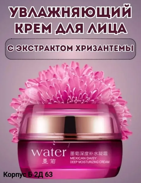 Water, Крем для лица увлажняющий с экстрактом хризантемы — фото 1