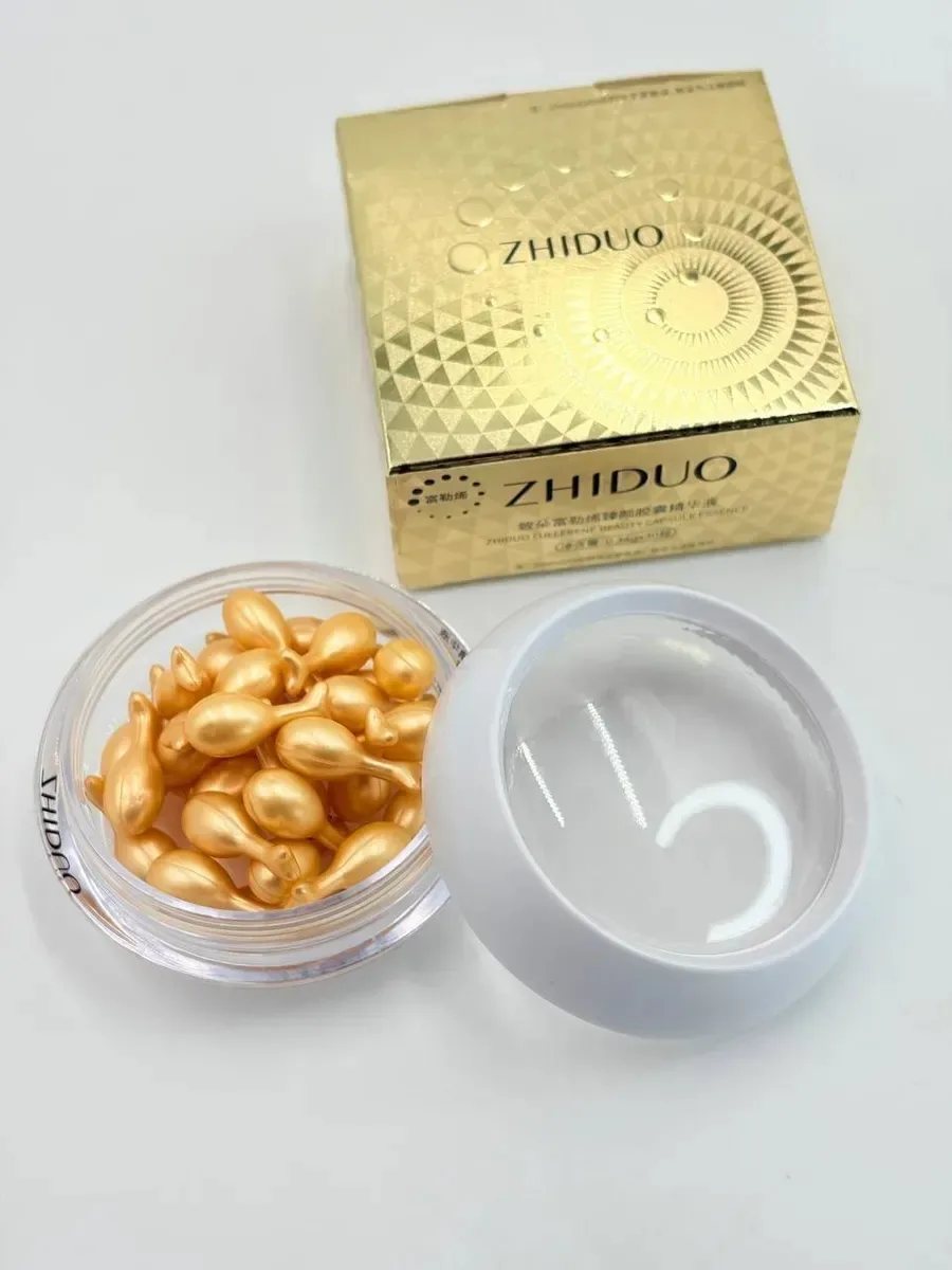 ZHIDUO, сыворотка для лица с плацентой антивозрастной уход 30 капсул — фото 5