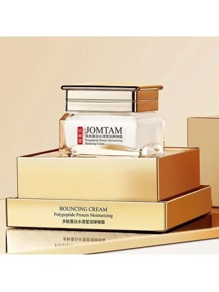 Омолаживающий пептидный крем с витамином Е и гиалуроновой кислотой Jomtam Polypeptide Protein Moisturizing Bouncing Crea — фото 2