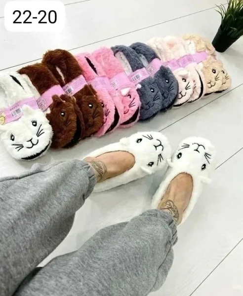 Женские тапочки из меха — фото 10
