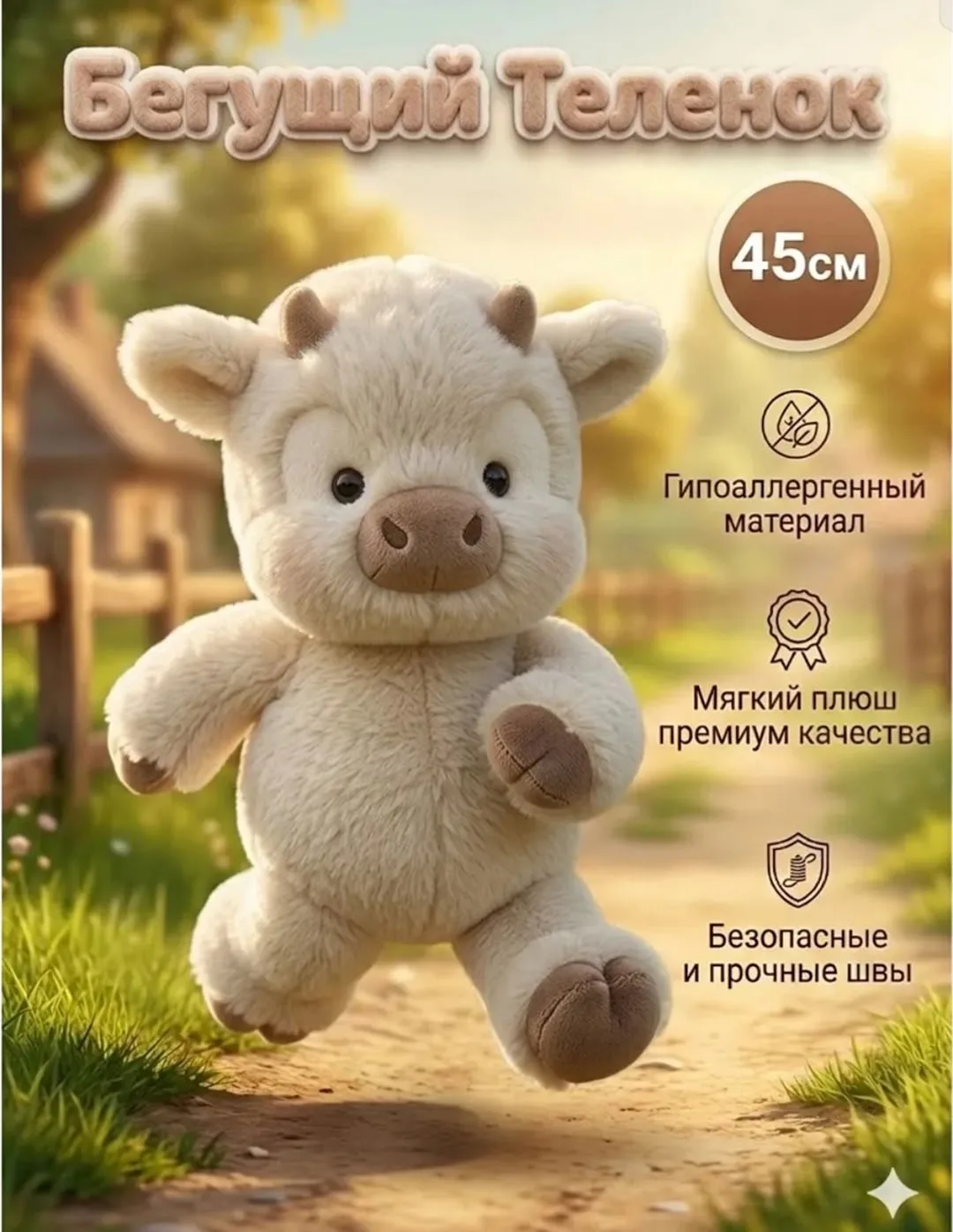 Игрушка-механический телёнок с движением — фото 1