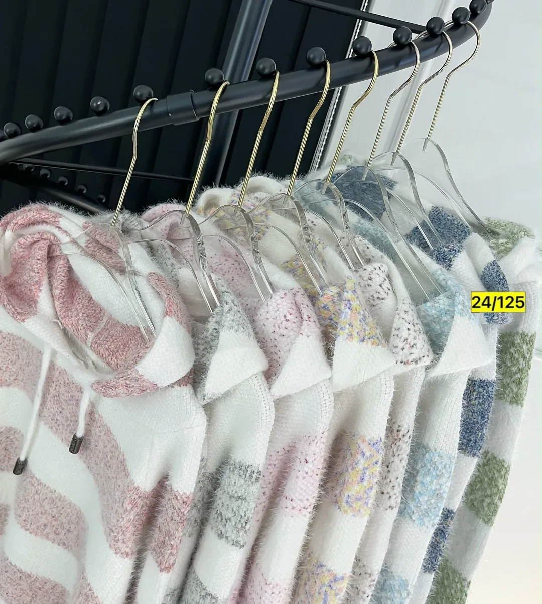 Свитер с капюшоном из смесовой ткани хлопок и полиэстер хлопок; Cotton; POLYESTER — фото 1