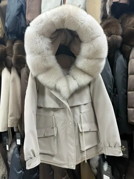 Платье с натуральным мехом