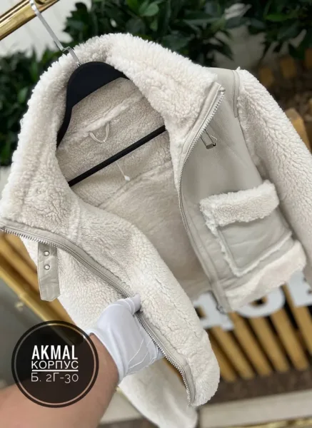 Налицо и наизнанку /мех и кожа / цвет экрю, кожзам — фото 14