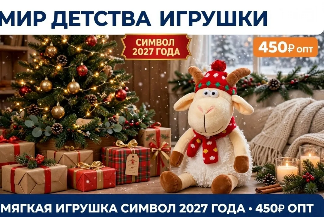 Сымвол Года Мягкая Игрушка Овечка Конфетница — фото 1