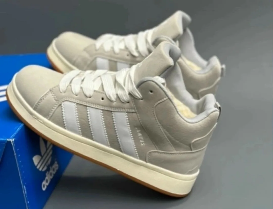 Зимние кроссовки Adidas Campus с меховым подкладом из замши — фото 21