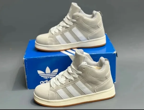 Зимние кроссовки Adidas Campus с меховым подкладом из замши — фото 2