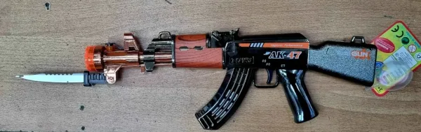 Игрушечная винтовка АК-47 со световыми, звуковыми эффектами и эффектом дыма — фото 6