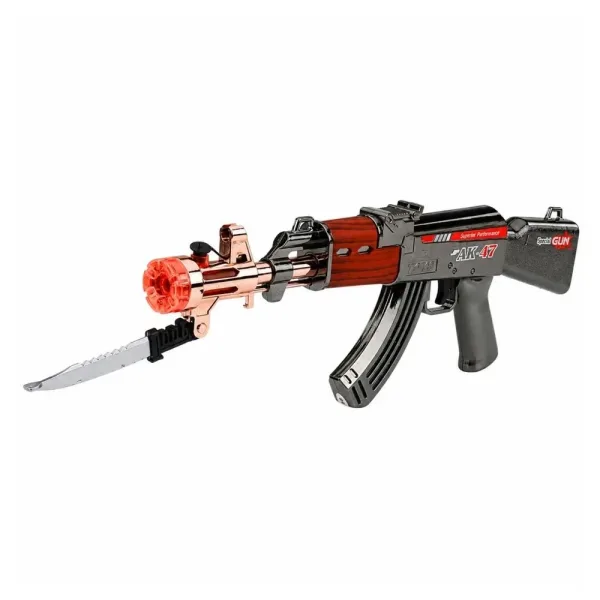Игрушечная винтовка АК-47 со световыми, звуковыми эффектами и эффектом дыма — фото 13