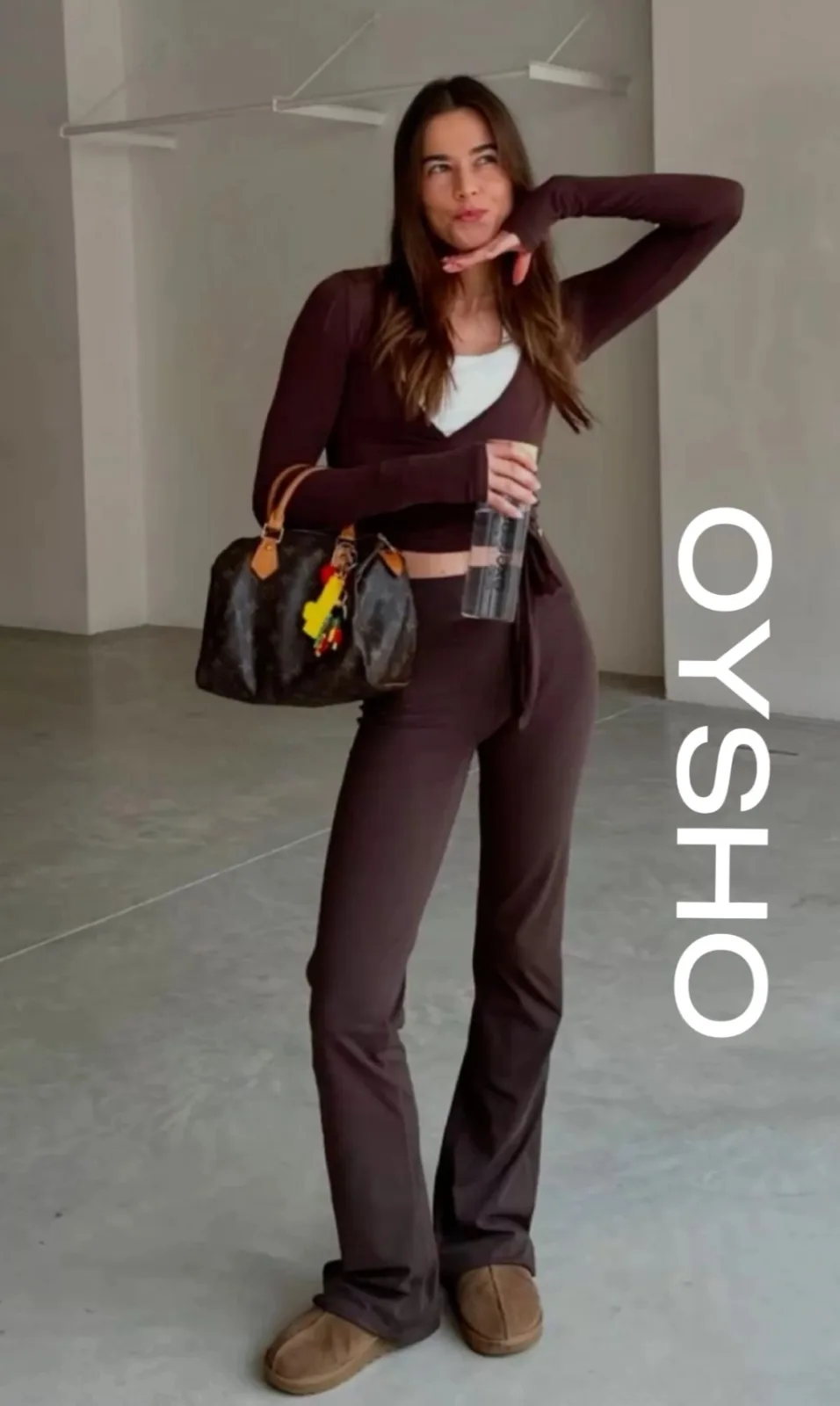 Утепленные леггинсы клеш OYSHO на флисе — фото 9