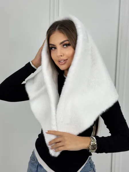 Женская Меховой из норка косинка платок эко мех норка качество — фото 2