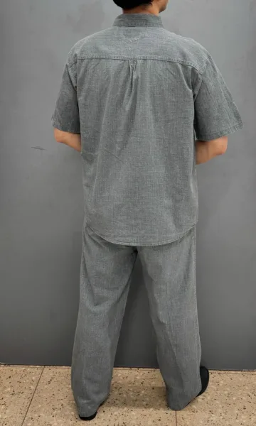 Мужской костюм двойка из натурального хлопка — фото 7