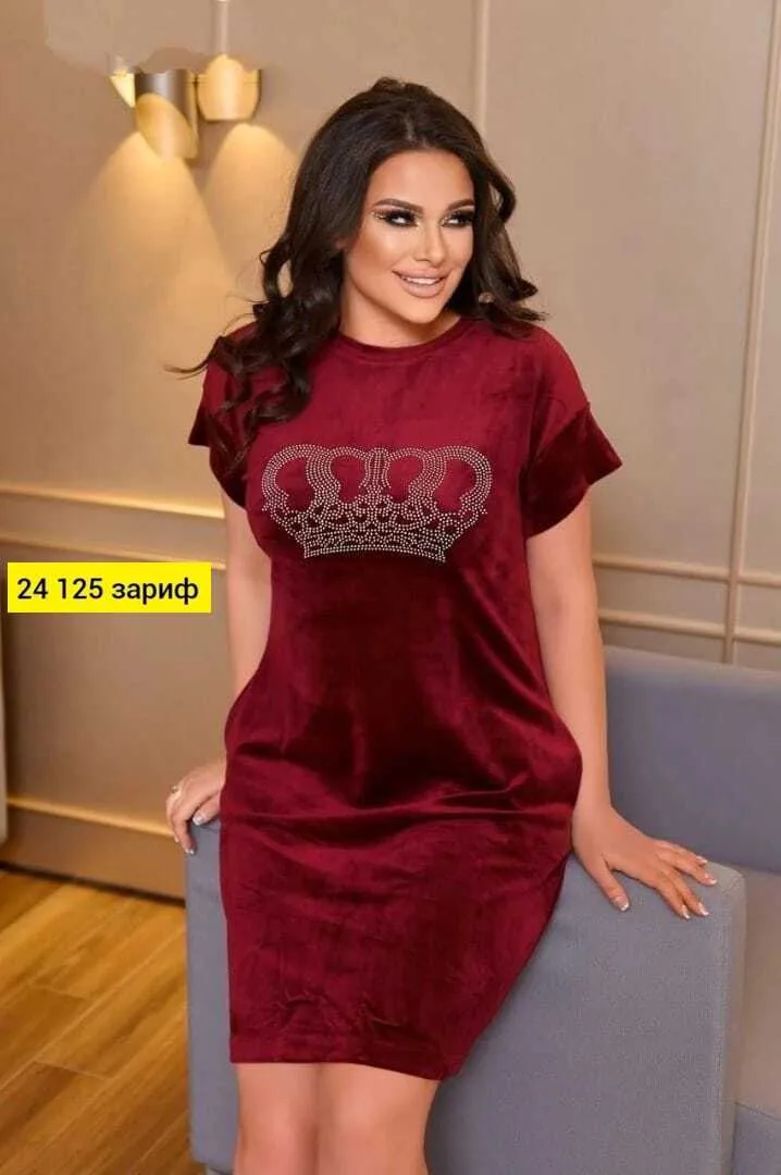 Платье из велюра — фото 2