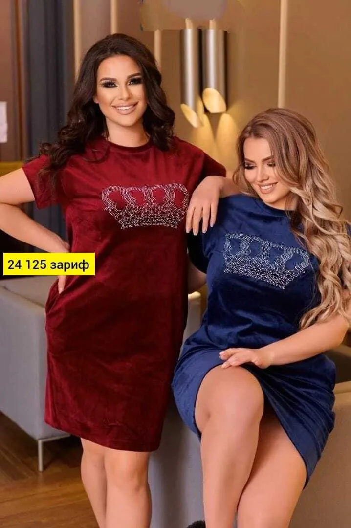 Платье из велюра — фото 4