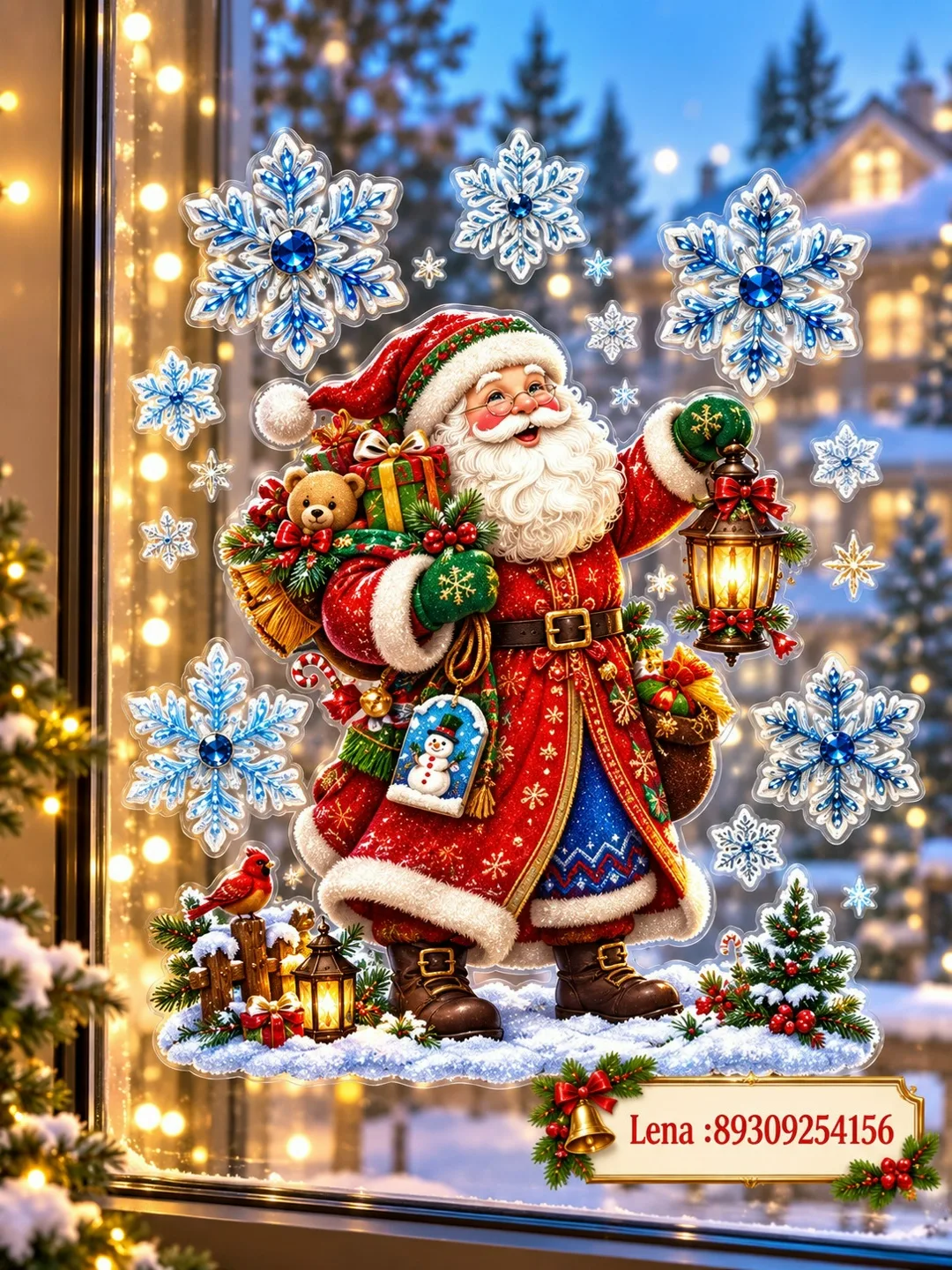 Новогодние Наклейки Ha Окно — фото 5