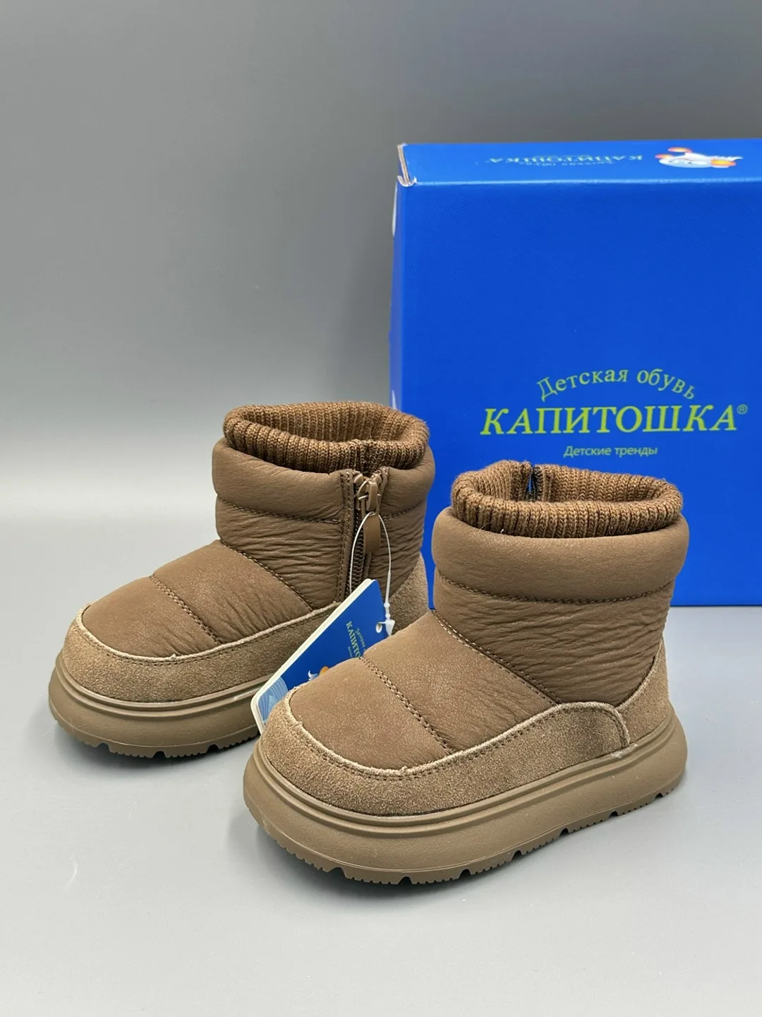 Угги для зимы из натуральной кожи и меха — фото 1