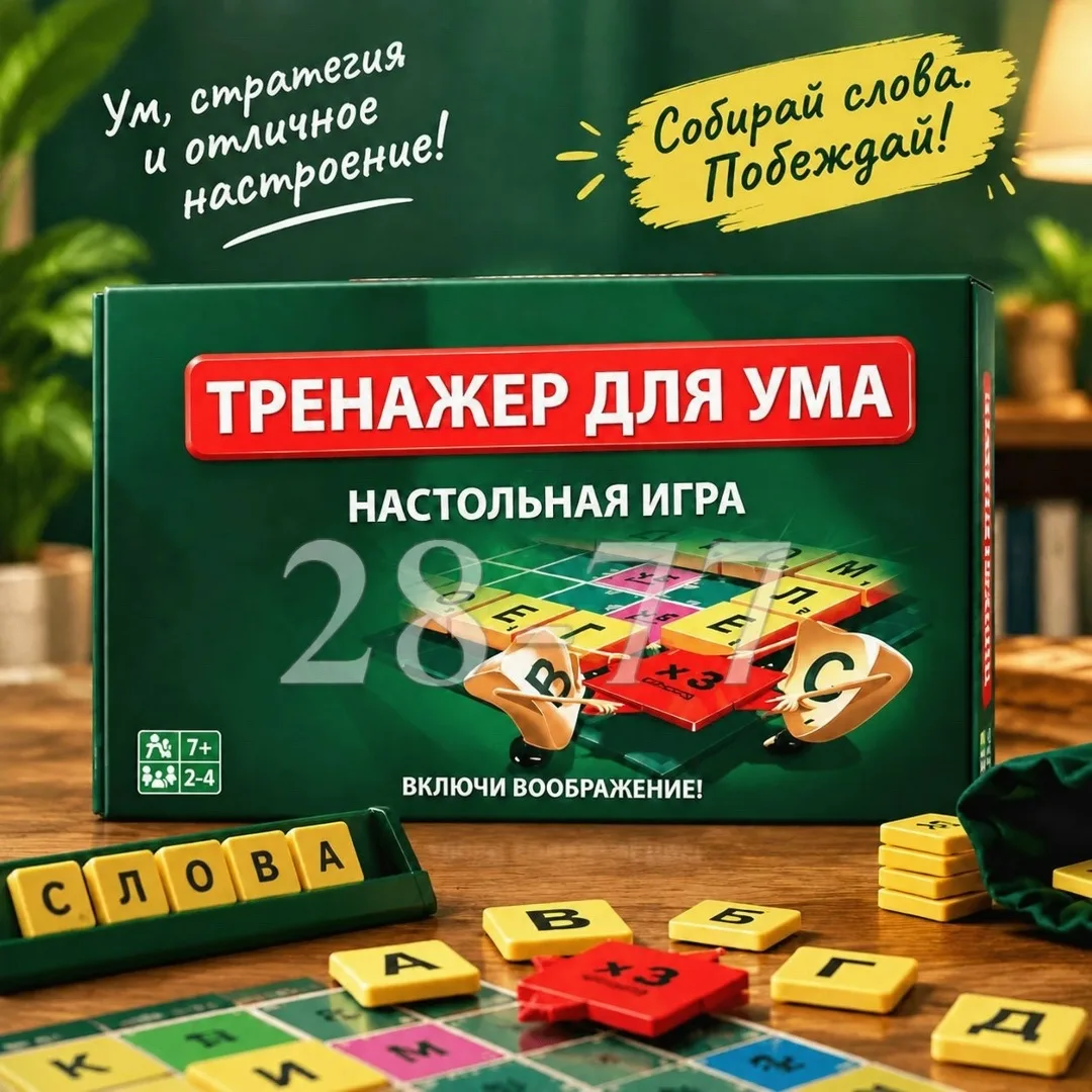 Тренажер для ума настольная игра, обучающие игры для детей ей, игра в слова — фото 10