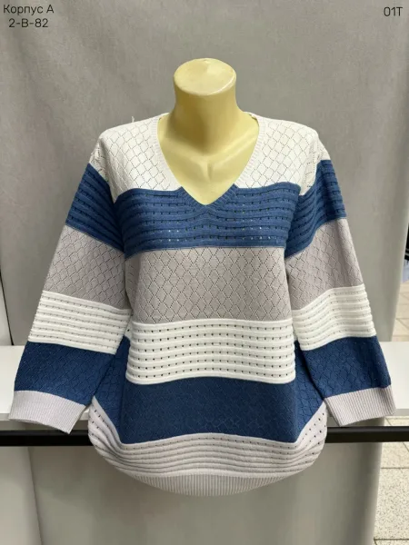 Женский свитер из смесового материала (35 полиэстер 35 POLYESTER, 65 COTTON — фото 4