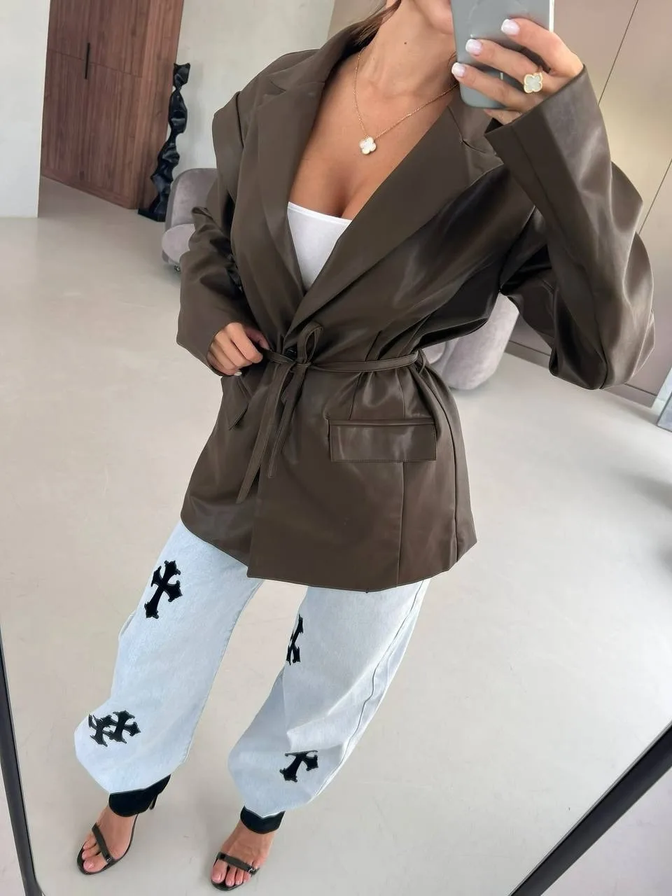 Куртка кожаная — фото 7