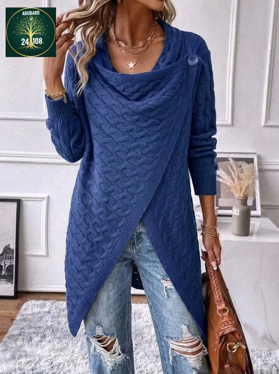 Женский вязаный свитер, теплый, oversize Вязка — фото 3
