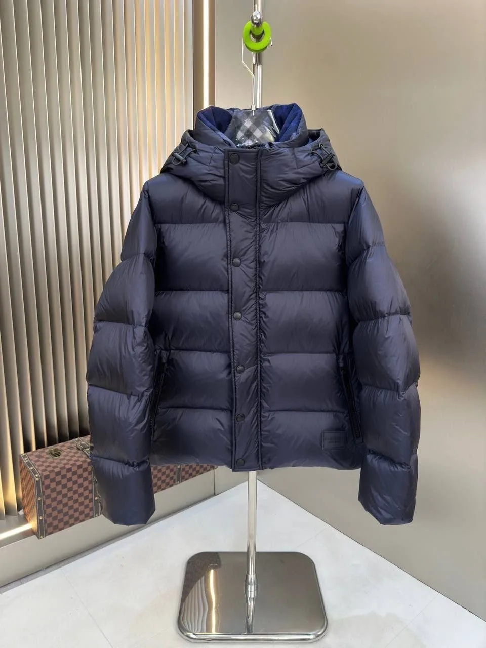 Burberry мужской пуховик синий — фото 3