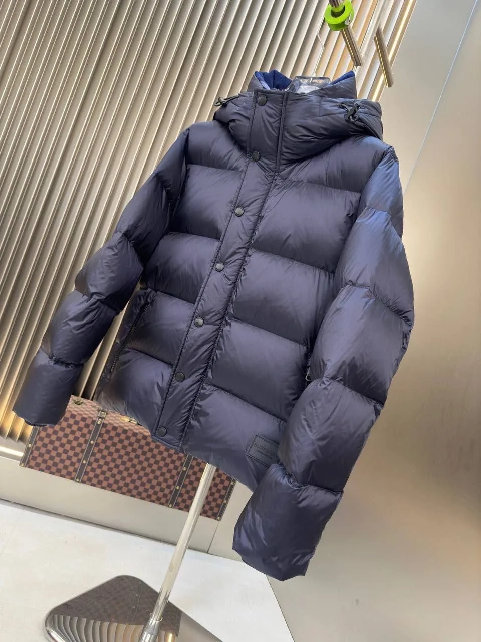 Burberry мужской пуховик синий — фото 4