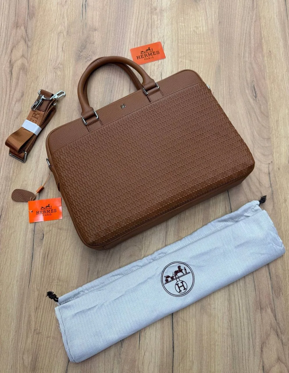 Сумка HERMES, кожа — фото 2