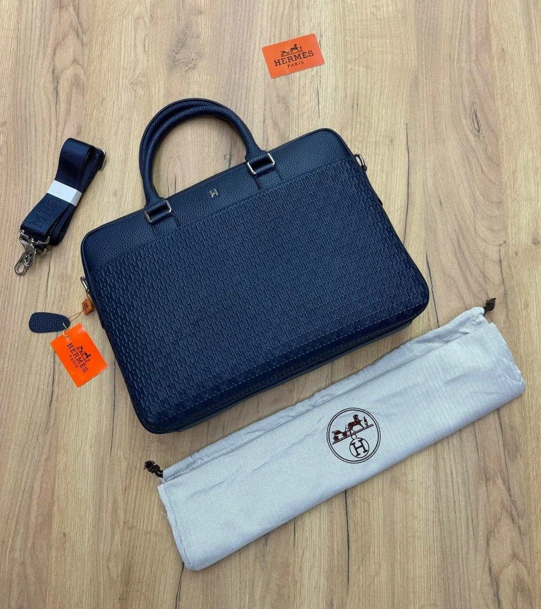 Сумка HERMES, кожа — фото 3