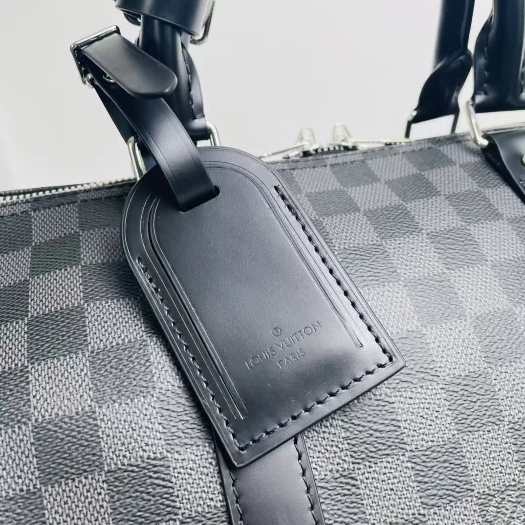 Дорожная сумка Louis Vuitton Keepall 55 в графитовом Damier — фото 9