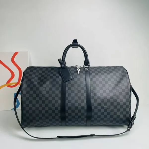 Дорожная сумка Louis Vuitton Keepall 55 в графитовом Damier — фото 1