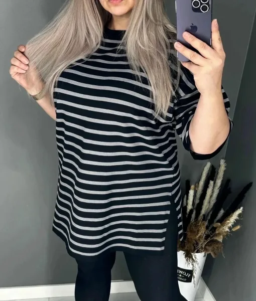 Кофта с рукавами 3/4 из мягкого хлопкового трикотажа — фото 10