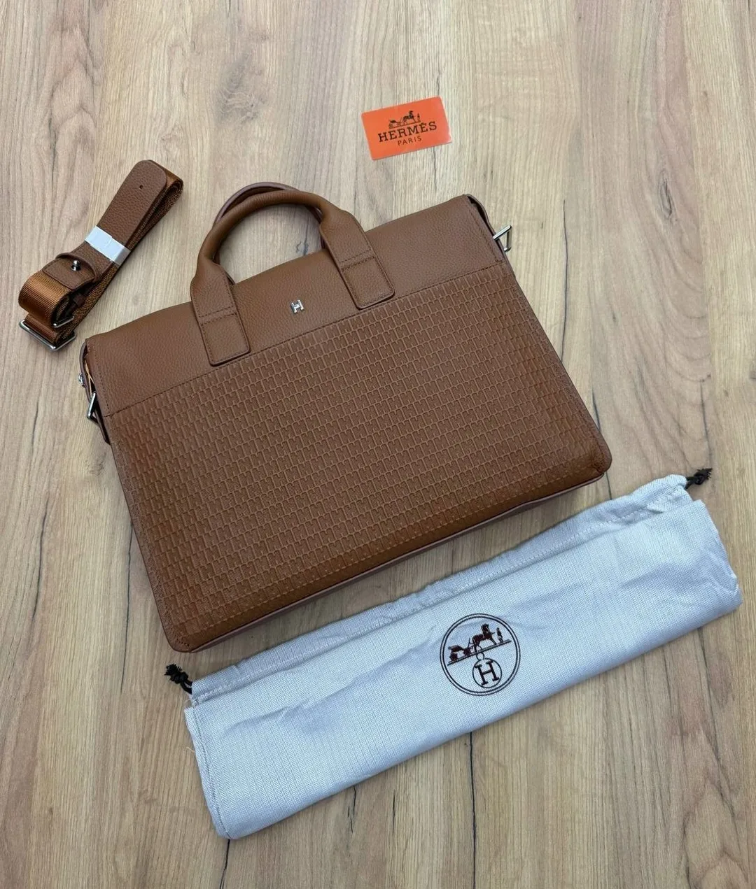 Сумка HERMES, кожа — фото 3