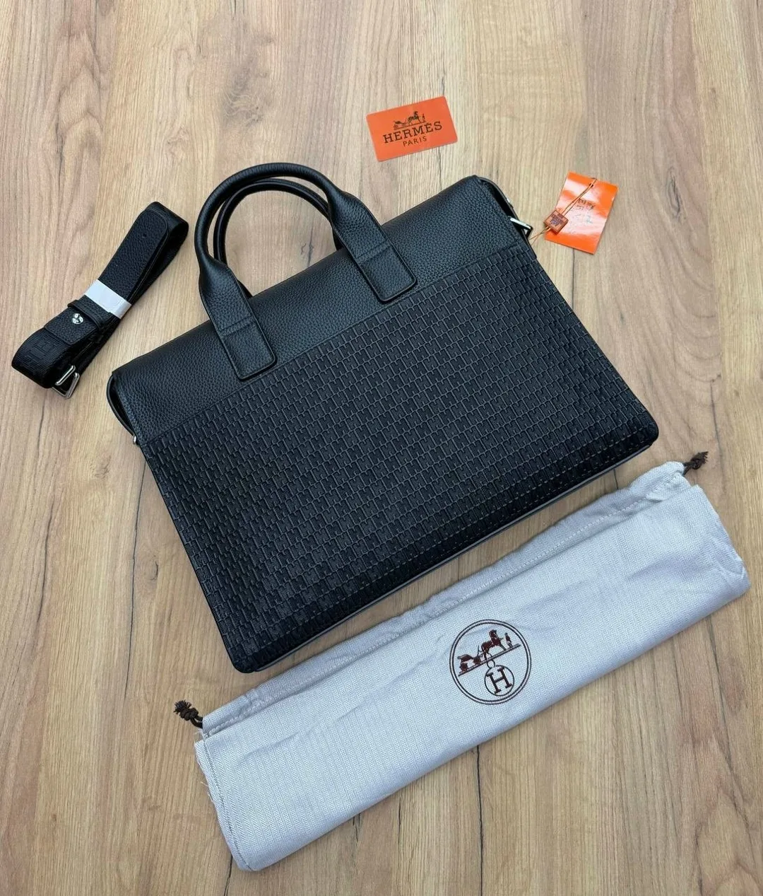 Сумка HERMES, кожа — фото 4