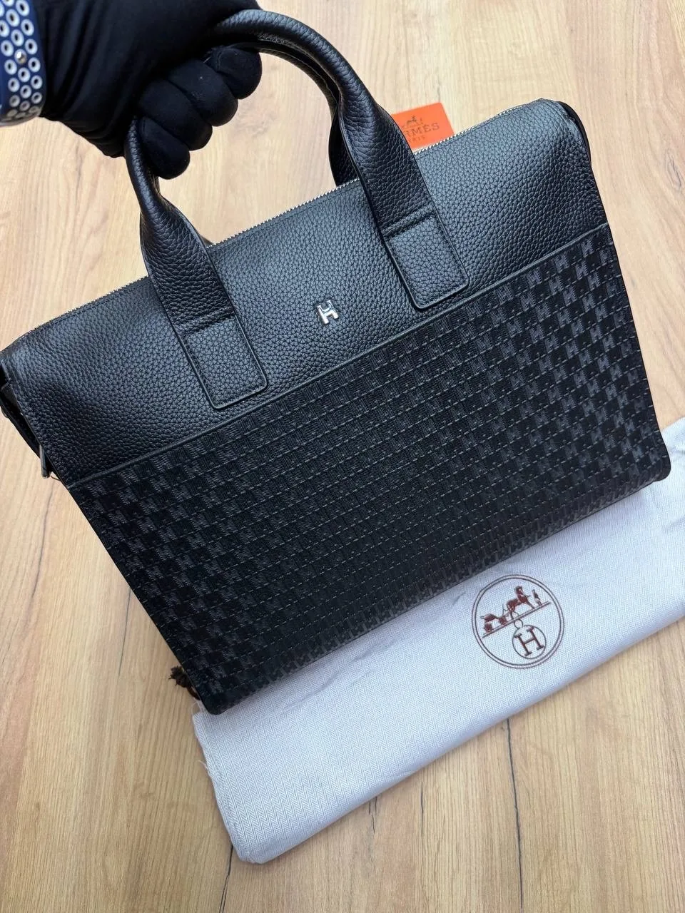 Сумка HERMES, кожа — фото 7