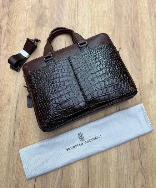 Сумка Brunello Coccinelle Мужской портфель, кожа — фото 2