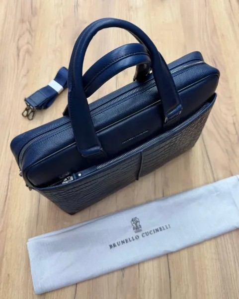Сумка Brunello Coccinelle Мужской портфель, кожа — фото 7