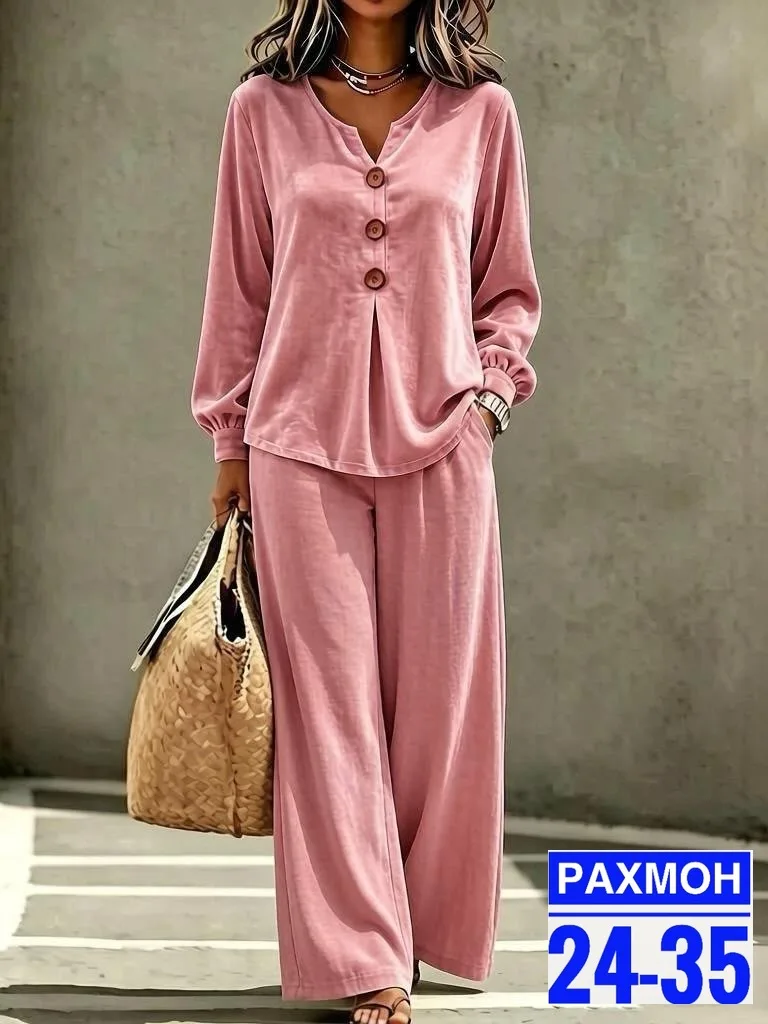 Костюм-двойка из королевского велюра Коричневый — фото 3