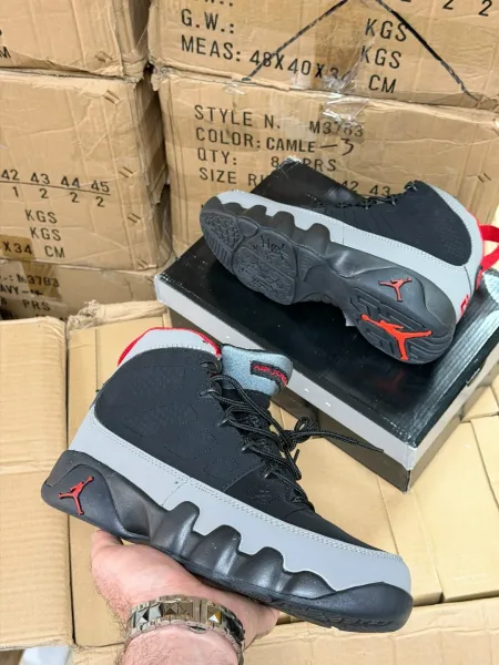 Кроссовки NIKE AIR JORDAN 9 RETRO BRED, кожа — фото 4