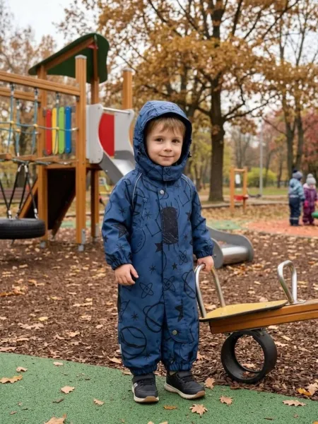 Комбинезон детский осенний Misha Lasiele Синий — фото 4
