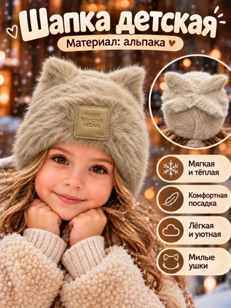 Детские шапки-ушанки из алипака с внутренним флисовым подкладом — фото 1