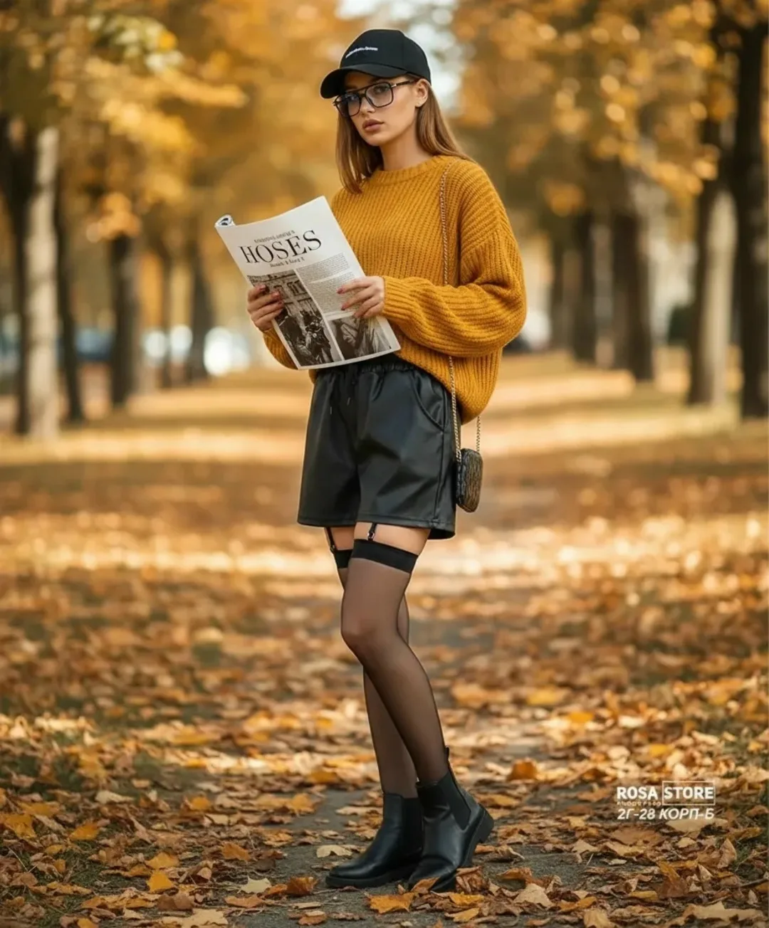Шорты из матовой экокожи — фото 3