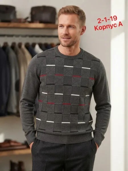 Свитер хомут из акрила — фото 11