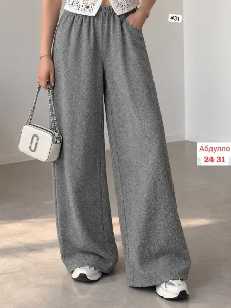 ШТАНЫ Стильный и универсальный Штаны для создания элегантного образа Ткань драп Ёлка Отлично подходит как для повседневн — фото 2