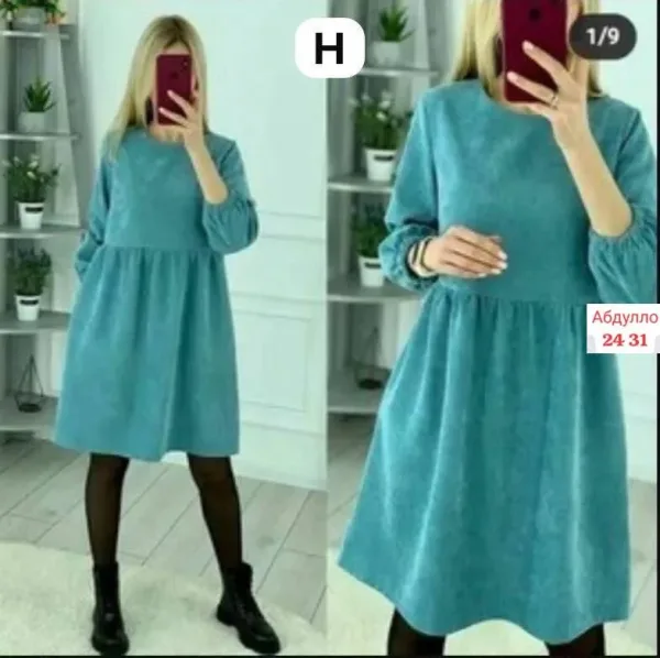Платье из вельвета — фото 3