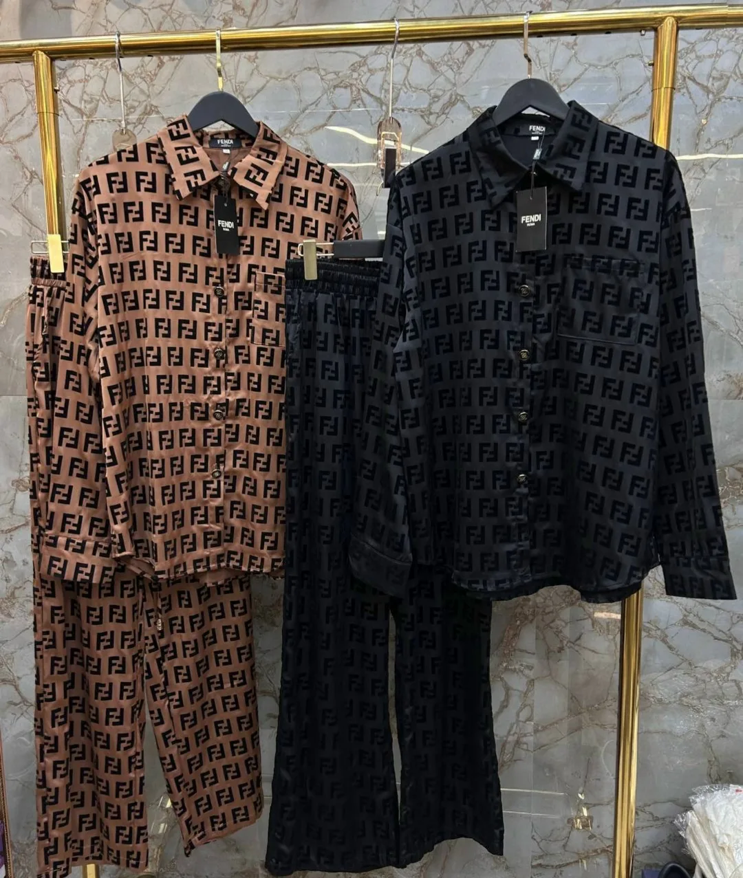 Шелковый костюм из ткани хлопок-шелк — фото 11
