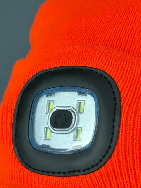 Шапка Унисекс бини с фонариком Осень зима — фото 13