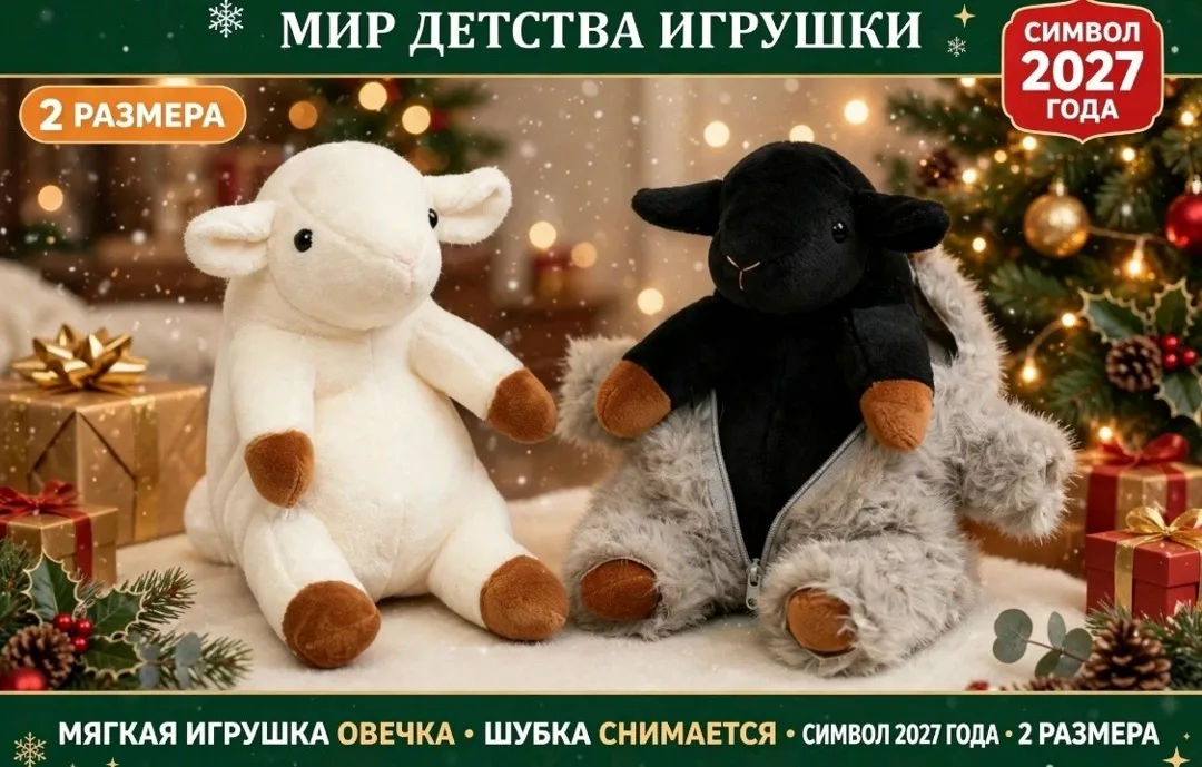 Символ Года Коза Овечка, шубка снимается — фото 2