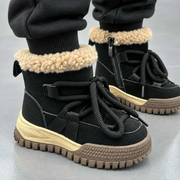 Угги зимние с меховым внутренним покрытием, эко-кожа — фото 9