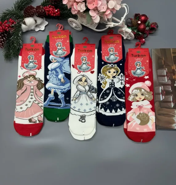 Носки женские 3D новогодние — фото 4