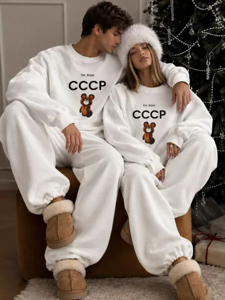 Свитшот женский с принтом Олимпийский мишка — фото 7